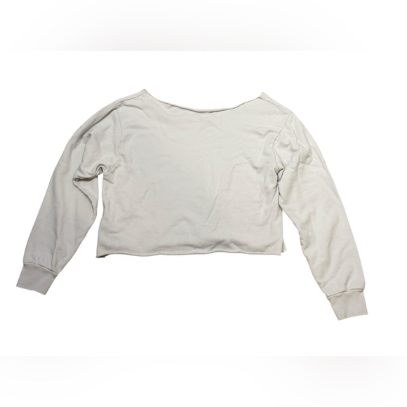 Brandy Melville Erica “14” Off-the-Shoulder Sweatshirt in Off-White - Picture 4 of 5
